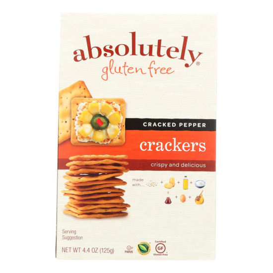 Absolutely Gluten Free - Crackers - Cracked Pepper - Case of 12 - 4.4 oz.do 43364816