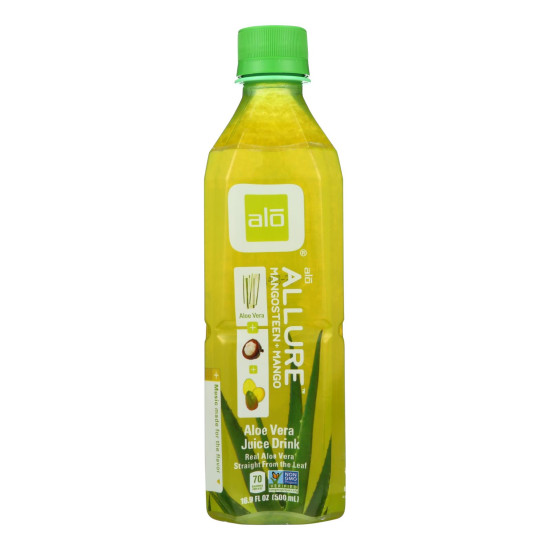Alo Original Allure Aloe Vera Juice Drink - Mangosteen and Mango - Case of 12 - 16.9 fl oz.do 43388406