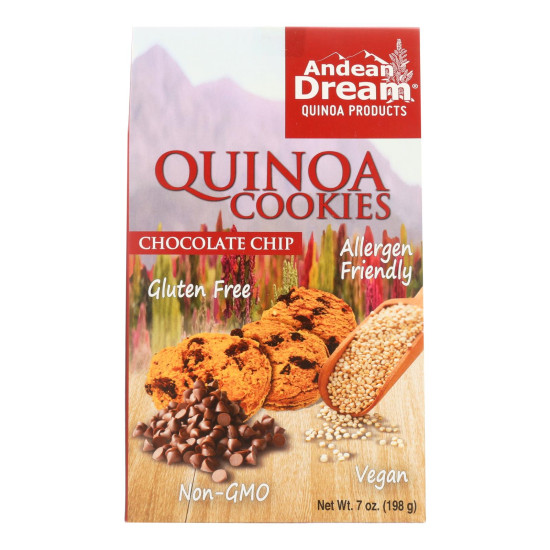 Andean Dream Gluten Free Quinoa Cookies Chocolate Chip - Case of 6 - 7 oz.do 43991744