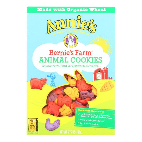 Annie s Homegrown Bernie s Farm Animal Cookies - Case of 12 - 6.75 oz.do 45201670