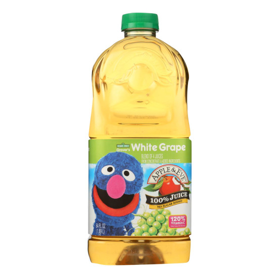 Apple and Eve Sesame Street 100 Percent Juice - Grover s White Grape - Case of 8 - 64 Fl oz.do 43565915