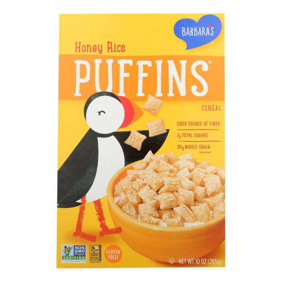 Barbara s Bakery - Puffins Cereal - Honey Rice - Case of 12 - 10 oz.do 43392351