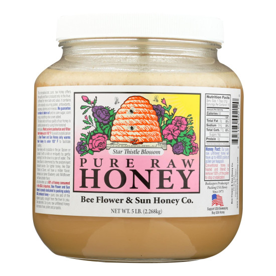 Bee Flower and Sun Honey - Star Thistle Blossom - Case of 6 - 5 lb.do 43991793