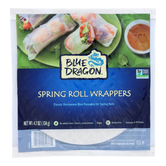 Blue Dragon - Wrappers - Spring Roll - Case of 12 - 4.7 ozdo 44829506