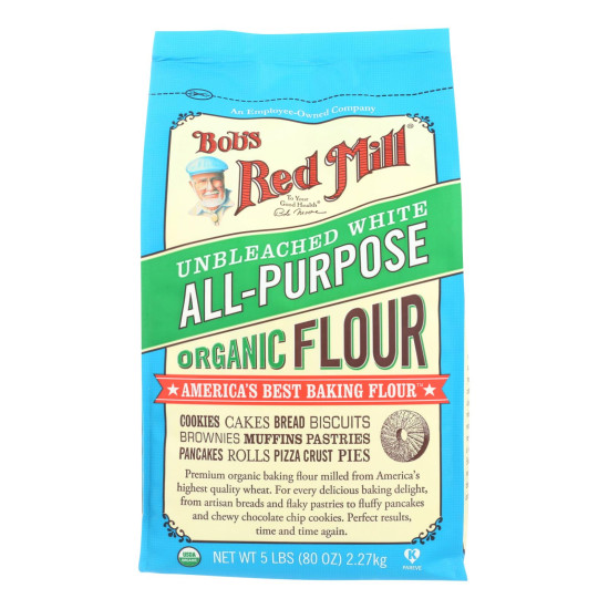 Bob s Red Mill - Organic Unbleached White All-Purpose Flour - 5 lb - Case of 4do 35357767