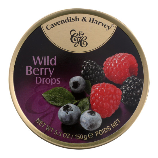 Cavendish and Harvey Fruit Drops Tin - Wild Berry - 5.3 oz - Case of 12do 34379533