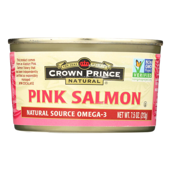 Crown Prince Alaskan Pink Salmon - Case of 12 - 7.5 oz.do 43463310