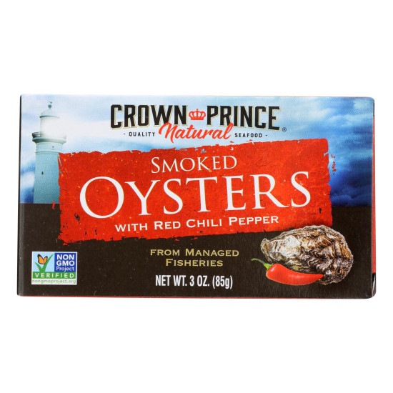 Crown Prince Oysters - Smoked with Red Chili Pepper - Case of 18 - 3 oz.do 43463323