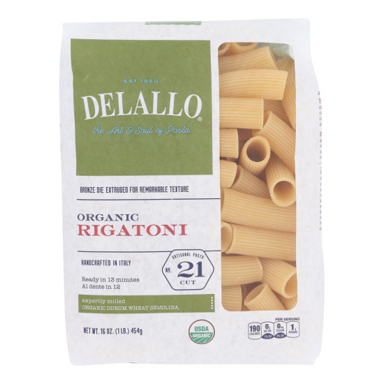 Delallo - Organic Rigatoni Pasta - Case of 16 - 1 lb.do 44571088