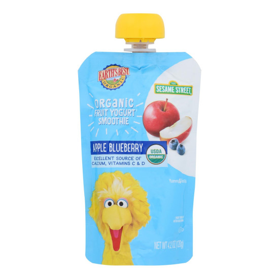 Earth s Best Organic Fruit Yogurt Smoothie - Apple Blueberry - Case of 12 - 4.2 oz.do 43799078