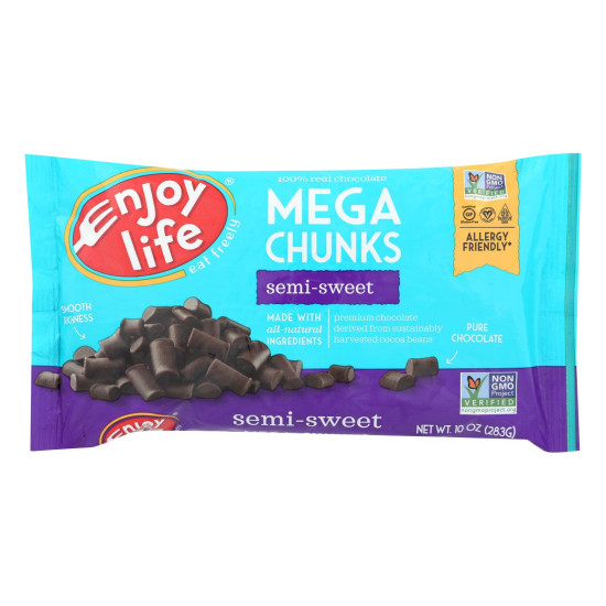 Enjoy Life - Baking Chocolate - Mega Chunks - Semi-Sweet - 10 oz - case of 12do 35341136