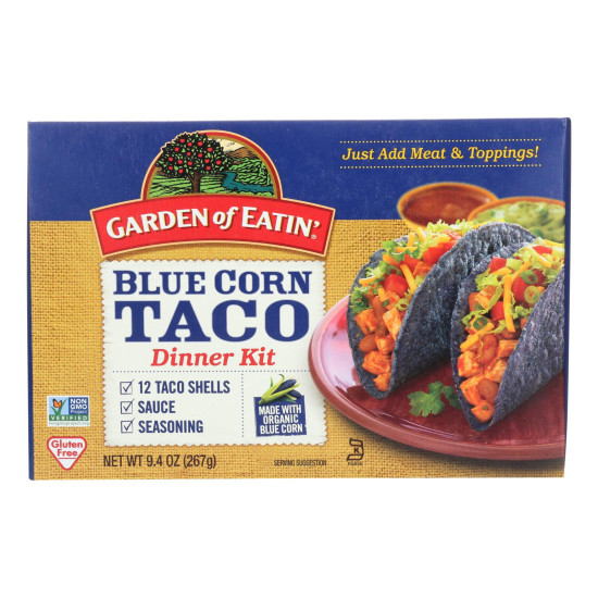 Garden of Eatin  Blue Corn Taco Dinner Kit - Blue Corn - Case of 12 - 9.4 oz.do 44571582