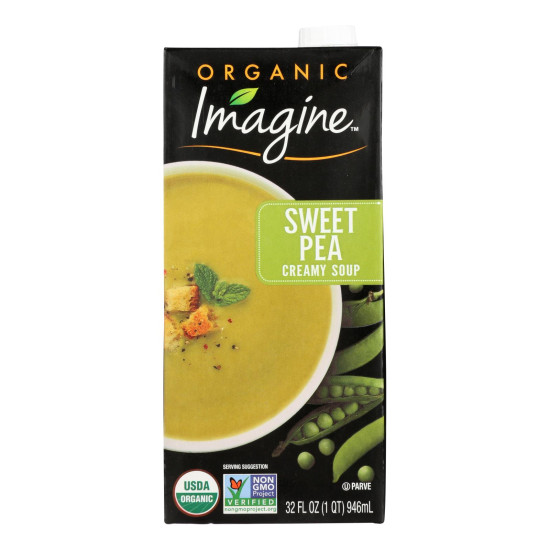 Imagine Foods Creamy Sweet Pea Soup - Organic - Case of 12 - 32 oz.do 44572785