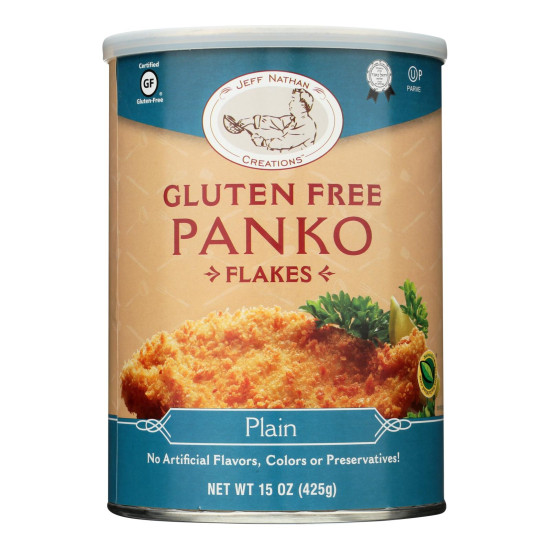 Jeff Nathan Creations Bread Crumbs - Panko Flakes - Plain - Gluten Free - 15 oz - case of 12do 35325273