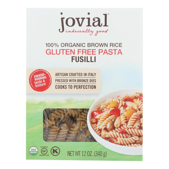Jovial - Pasta - Organic - Brown Rice - Fusilli - 12 oz - case of 12do 44196789