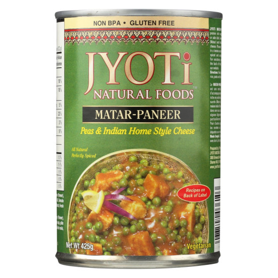 Jyoti Cuisine India Matar Paneer - Case of 12 - 15 oz.do 45148637