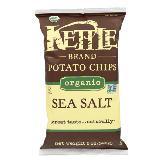 Kettle Brand Potato Chips - Organic - Sea Salt - 5 oz - case of 15do 35325333
