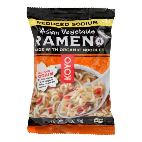 Koyo Asian Vegetable Reduced Sodium Ramen - Case of 12 - 2.1 OZdo 44573846