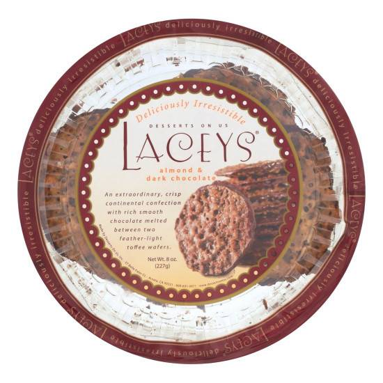 Laceys Cookies - Dark Chocolate Almond  - Case of 24 - 8 oz.do 45440040