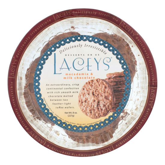 Laceys Cookies - Milk Chocolate Macadamia - Case of 24 - 8 oz.do 45440041