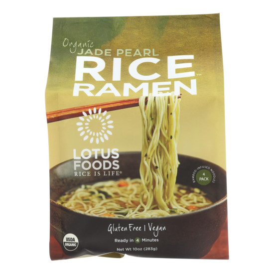 Lotus Foods Ramen - Organic - Jade Pearl Rice - 4 Ramen Cakes - 10 oz - case of 6do 44197184