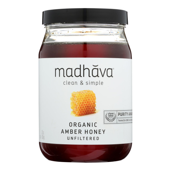 Madhava Honey Organic Pure and Raw Honey - Case of 6 - 22 oz.do 44573376