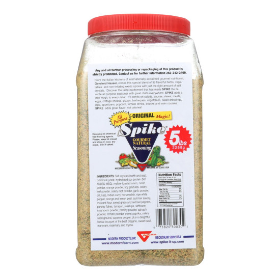 Modern Products Spike Gourmet Natural Seasoning - Single Bulk Item - 5LBdo 34382378