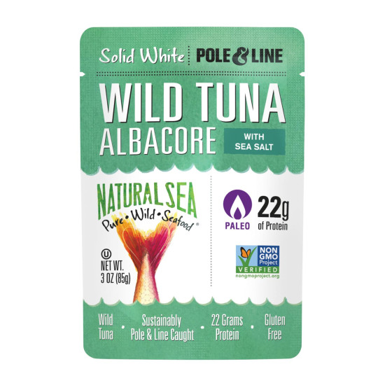 Natural Sea Wild Albacore Tuna Pouch, Salted, Solid White - Case of 12 - 3 OZdo 35325622