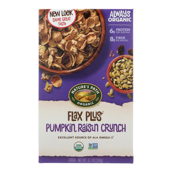 Nature s Path Organic Flax Plus Cereal - Pumpkin Raisin Crunch - Case of 12 - 12.35 oz.do 44559159
