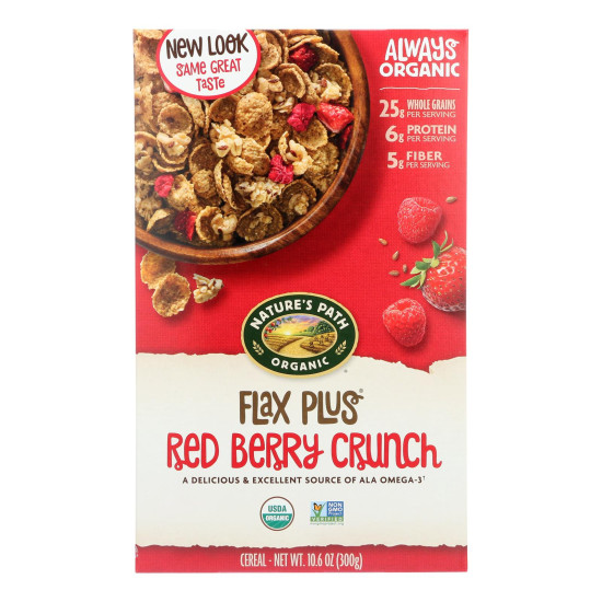 Nature s Path Organic Flax Plus Cereal - Red Berry Crunch - Case of 12 - 10.6 oz.do 44559142