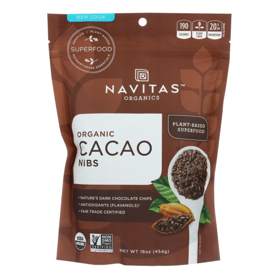 Navitas Naturals Cacao Nibs - Organic - Raw - 16 oz - case of 6do 35325641
