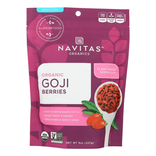Navitas Naturals Goji Berries - Organic - Sun-Dried - 8 oz - case of 12do 35325634