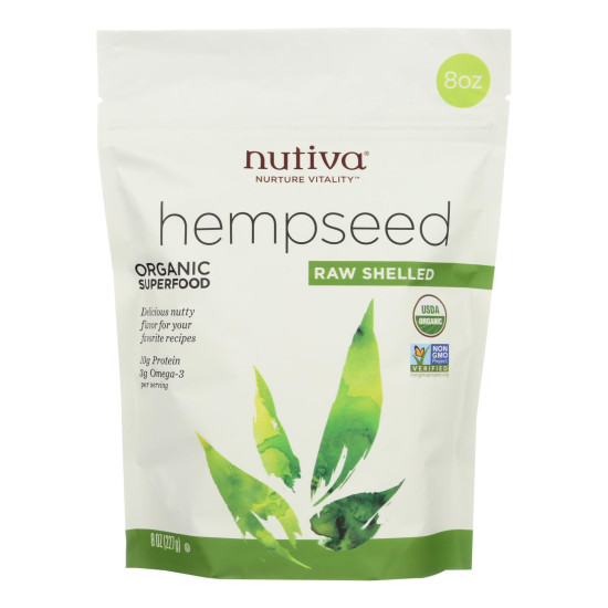 Nutiva Certified Organic Hempseed - Shelled - 8 oz - Case of 6do 34383333
