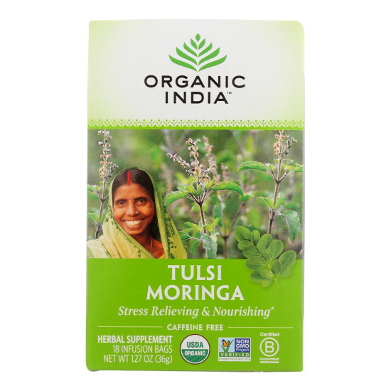 Organic India Tulsi Tea - Organic - Moringa - 18 Tea Bags - 1 Casedo 31562088