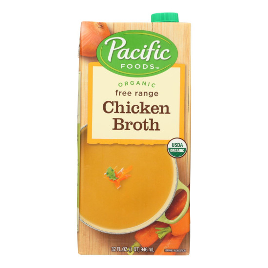 Pacific Natural Foods Chicken Broth - Free Range - Case of 12 - 32 Fl oz.do 44574566