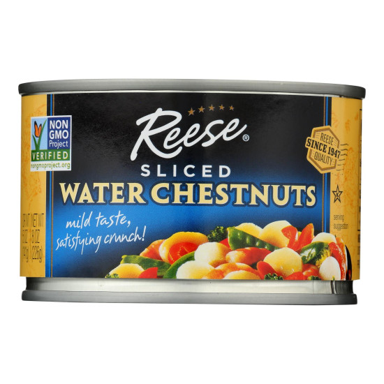 Reese Water Chestnuts - Sliced - Case of 24 - 8 oz.do 44576678