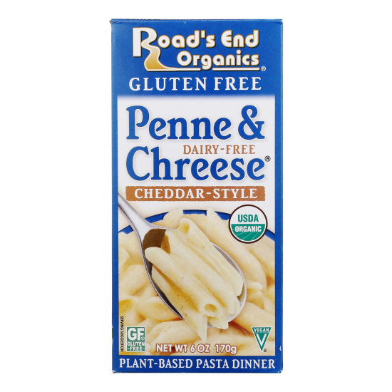 Road s End Organics Penne and Cheese Pasta - Cheddar Style - Case of 12 - 6 oz.do 45149817