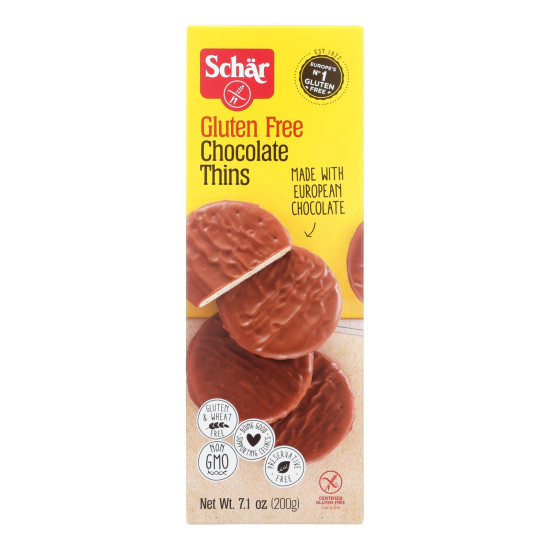 Schar Cookies - Chocolate Thins - Case of 12 - 7.1 ozdo 44832842