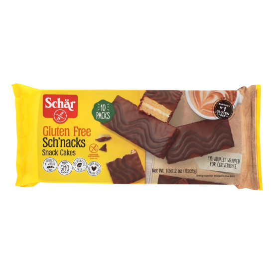 Schar Sch Nacks Chocolate Covered Snack Cakes - Case of 6 - 12.3 oz.do 44559542