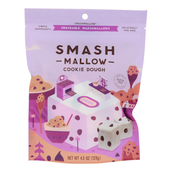 Smashmallow Snackable Marshmallows - Cookie Dough - Case of 12 - 4.5 ozdo 45352530