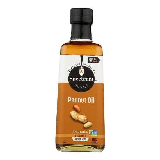 Spectrum Naturals Unrefined Peanut Oil - Case of 12 - 16 Fl oz.do 43450470