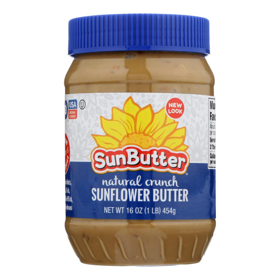 Sunbutter Sunflower Butter - Natural Crunch - Case of 6 - 16 oz.do 45146756
