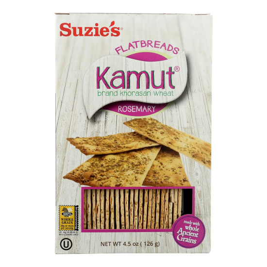 Suzie s Flat Bread - Rosemary Kamut - Case of 12 - 4.5 oz.do 43614953