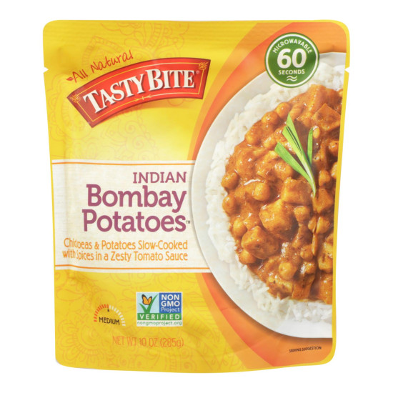 Tasty Bite Entree - Indian Cuisine - Bombay Potatoes - 10 oz - case of 6do 44199293