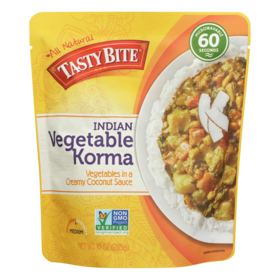Tasty Bite Entree - Indian Cuisine - Vegetable Korma - 10 oz - case of 6do 44199299