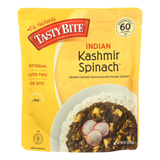 Tasty Bite Entrees - Indian Cuisine - Kashmir Spinach - 10 oz - case of 6do 44199291
