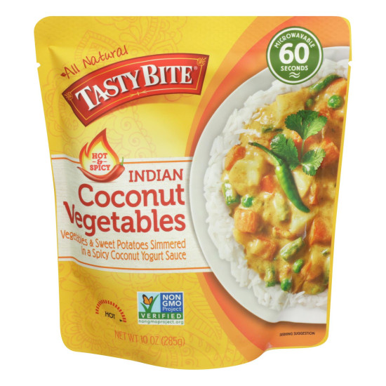 Tasty Bite Heat & Eat Indian Cuisine Entr?e - Hot & Spicy Coconut Vegetables - Case of 6 - 10 ozdo 44833903