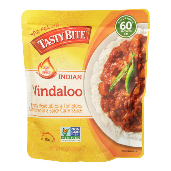 Tasty Bite Heat & Eat Indian Cuisine Entr?e - Hot & Spicy Vindaloo - Case of 6 - 10 ozdo 44833904