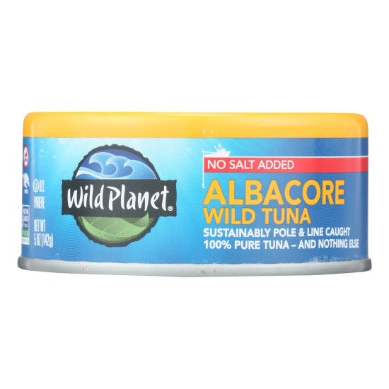 Wild Planet Wild Albacore Tuna - No Salt Added - Case of 12 - 5 oz.do 44199877