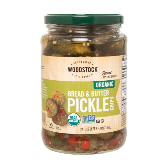 Woodstock Organic Bread and Butter Pickles - Case of 6 - 24 OZdo 35326067